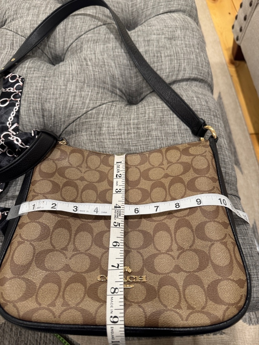 Coach Ellie File Bag in Signature Brown Crossbody Bag - Picture 10 of 17